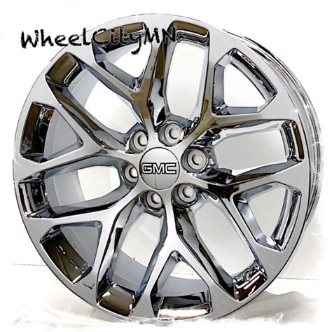 22 X9 Chrome Snowflake Oe Replica Wheels 2017 2018 Gmc Sierra Denali 6x5 5 24 Ebay