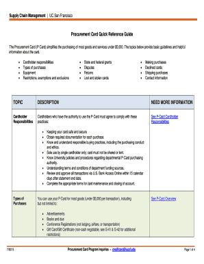 Fillable Online Supplychain Ucsf Supply Chain Management UC San