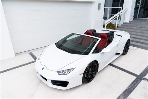 2017 Lamborghini Huracan Spyder – White | MVP Miami Exotic Rentals