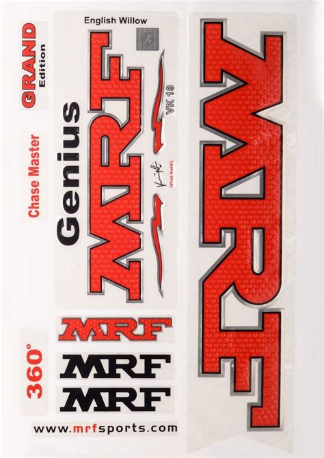 New MRF Genius BAT STICKER - 3D Embossed Virat Kohli CRICKET BAT ...