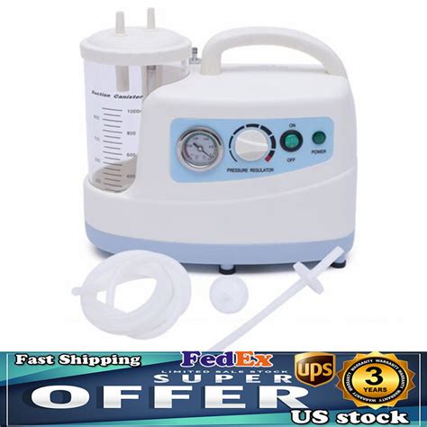 Emergency Medical Portable Aspirator Vacuum Phlegm Unit Mucus Suction