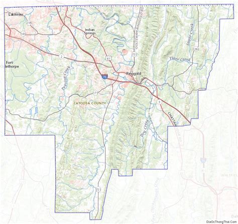 Map of Catoosa County, Georgia - Thong Thai Real