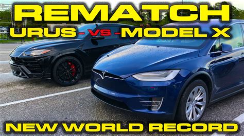 Tesla Model X Raven Ludicrous Vs Lamborghini Urus Mile Drag Race