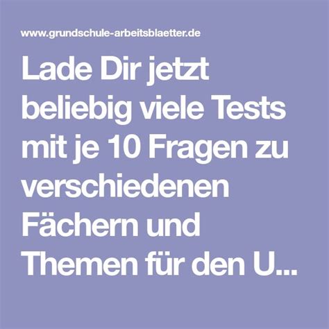 Lade Dir Jetzt Beliebig Viele Tests Mit Je 10 Fragen Zu Verschiedenen