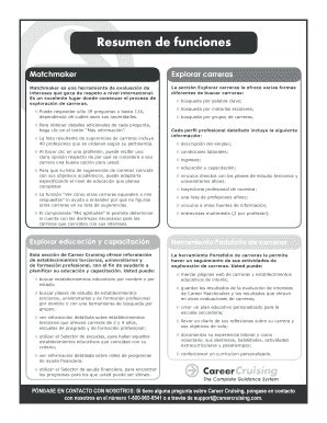 Fillable Online Resumen De Funciones Fax Email Print Pdffiller