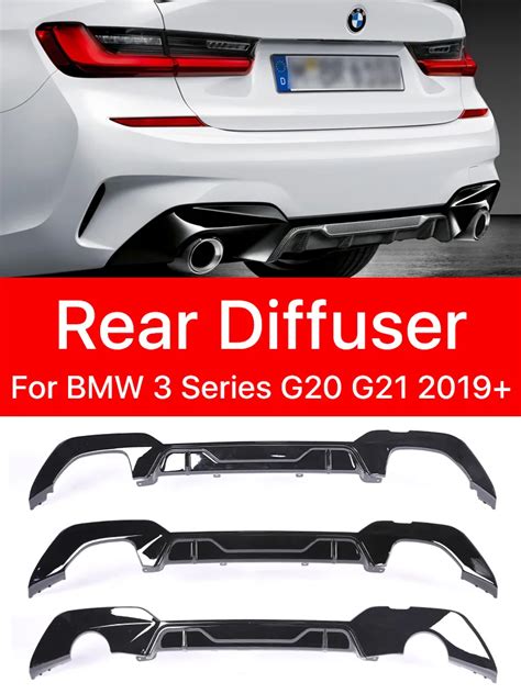 Gloss Black M Sport M Tech Diffuser Rear Bumper Mp Competition Diffusor