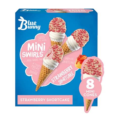 Blue Bunny Mini Swirls Strawberry Shortcake Ice Cream Cones Shop Ice