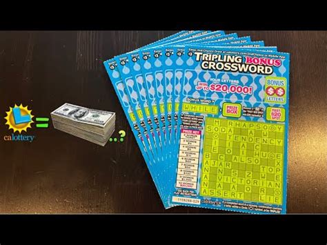 20K PRIZE TICKETS TRIPLING BONUS CROSSWORDS SCRATCHERS YouTube