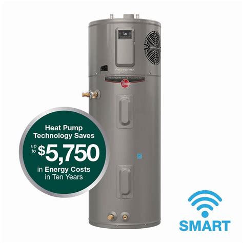 Rheem Performance Platinum 65 Gal Smart High Efficiency Hybrid Heat Pump Water Heater With 10