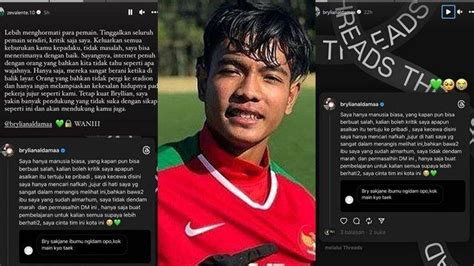 Tulis Pesan Haru Untuk Pecinta Persebaya Usai Brylian Aldama Dihujat