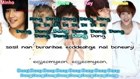 Shinee Ring Ding Dong Lyrics On Screen Youtube