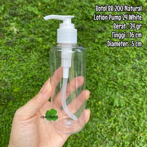 Jual Botol LOTION PUMP 200 Ml Transparan Bening Pencet Botol Plastik