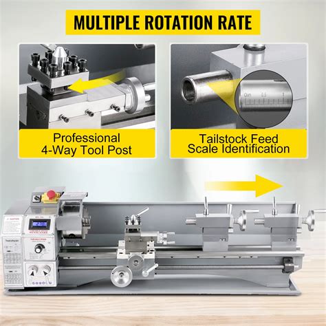 Vevor Vevor Mini Metal Lathe W Variable Speed Metal