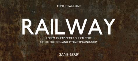 Railway Font Download | Free Font.Download