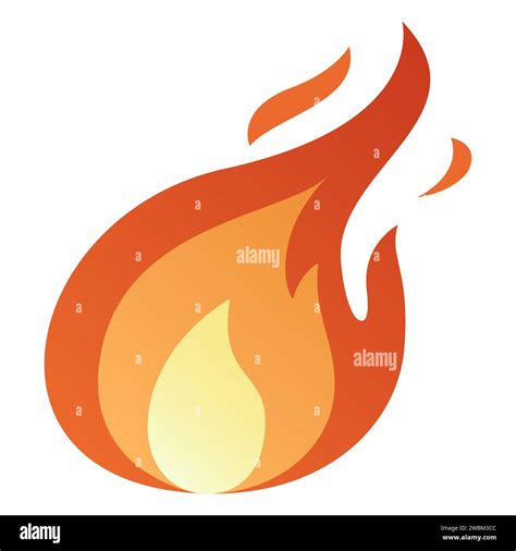 Fire Flames Cartoon Campfire Bright Fireball Heat Wildfire And Red Hot Bonfire Campfire Red