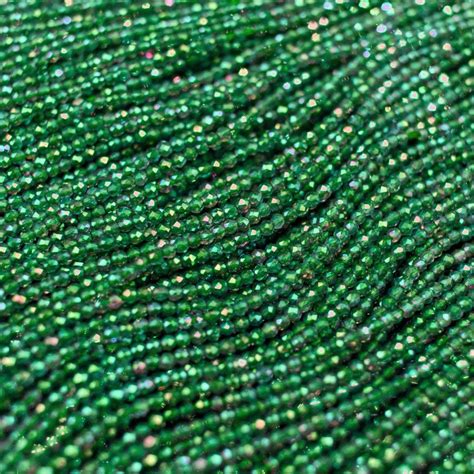 Micro Crystal Round Beads 1 5mm Electric Green Craft Hobby