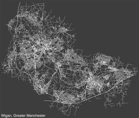 Cartina Stradale Del Quartiere Metropolitano Di Wigan Greater