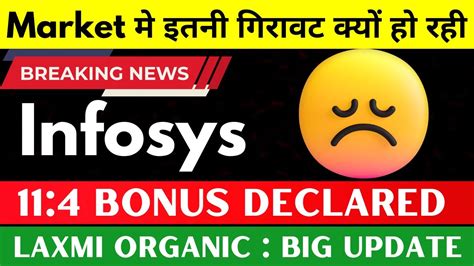 11 4 Bonus Declared Infosys Share Latest News Laxmi Organic Share