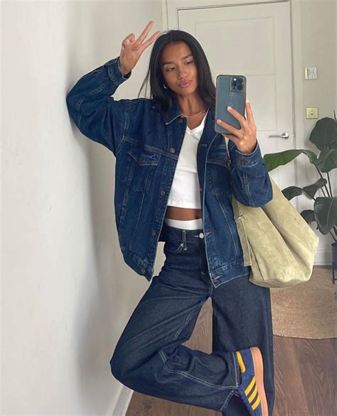 Denim On Denim Fit Casual Outfits Fashion Inspo Outfits Fashion Outfits