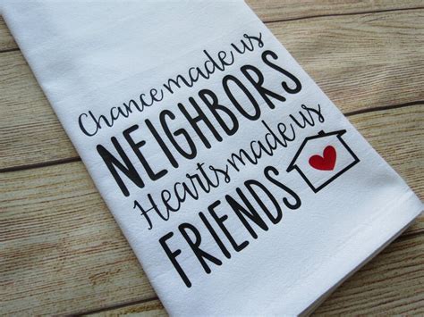 NEIGHBOR GIFT Chance Made Us Neighbors Hearts Made Us FRIENDS Etsy