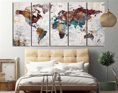 "World map mixed media art Welcome to My Gallery! I produce high ...