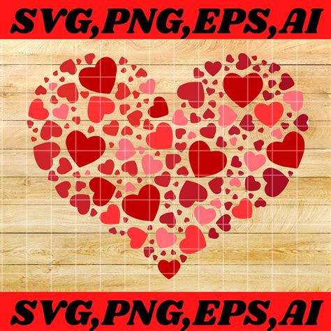 Heart Of Hearts Svgheart Svg Clipartvalentines Day Etsy