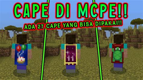 Cara Mendapatkan Cape Di Mcpe Terbaru Gratis Youtube