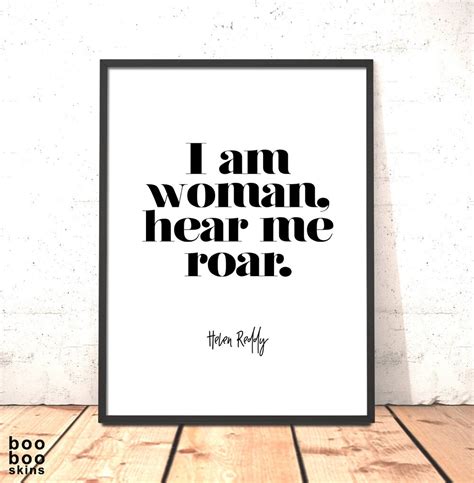 I Am Woman Hear Me Roar Print Helen Leddy Song Lyrics Etsy Uk