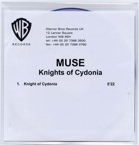 Muse - Knights Of Cydonia (2006, CDr) | Discogs