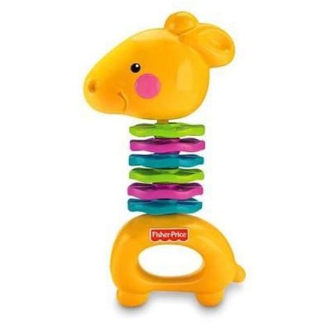 Hochet Girafe FISHER PRICE Facile à tenir Corps souple Anneau