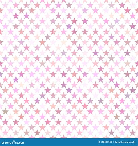 Pink Seamless Star Pattern Background - Vector Design Stock Vector ...