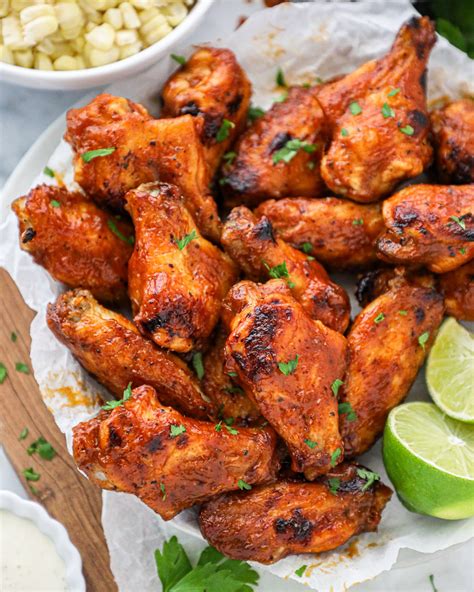 Sweet Spicy And So Easy To Make These Mango Bbq Chicken Wings Are Baked Until Crisp And Then