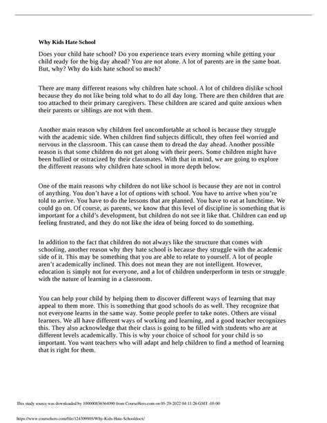 Why Kids Hate School - The findings were troubling: Research showed that excessive homework is