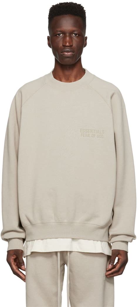 Gray Crewneck Sweatshirt By Fear Of God Essentials On Sale