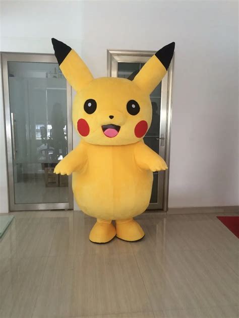 2018 Top Grade Deluxe Pikachu Mascot Costume Cartoon Character Costumes