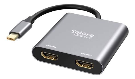 Adaptador Usb C A Doble Hdmi 2 Monitores 4k Extendido Pc Rednetcorp