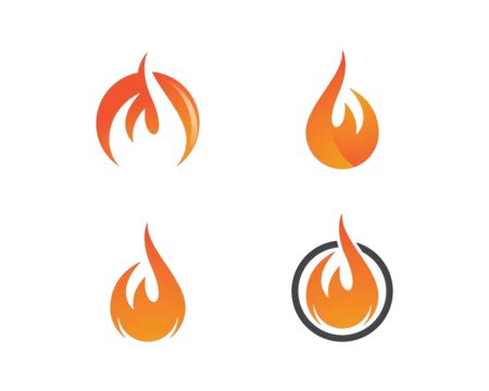 Plantilla De Logotipo De Llama De Fuego Plantilla Quemar Vector Png