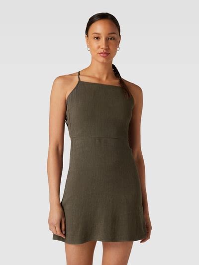 REVIEW Minikleid mit Spaghettiträger khaki online kaufen