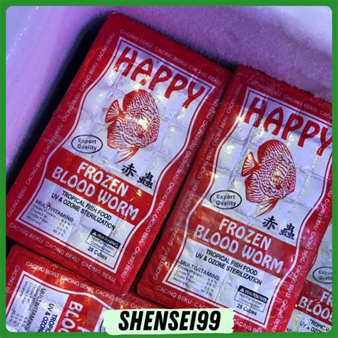 Jual Cabek Angtang Cacing Beku Bloodworm Happy Premium Bersih