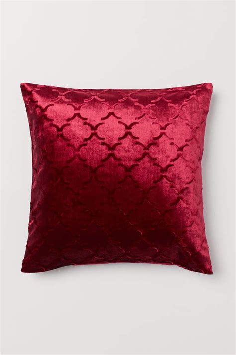 Velvet Cushion Cover Dark Red Home All H M US Velvet Cushions