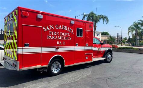 Stolen San Gabriel Fire Department Rescue Ambulance Gets Damaged