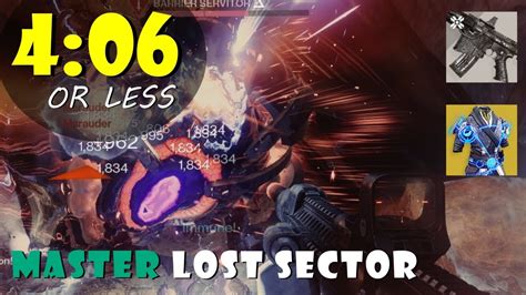 Solo Flawless Master Lost Sector Speedrun K Crew Quarters