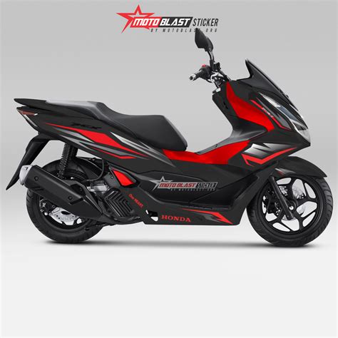 Modifikasi Striping Honda Pcx 160 Red Kill Monger Motoblast