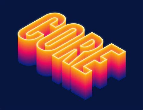 Colourful 3d Isometric Text Effect Illustrator Tutorial Illustrator Tutorials Isometric