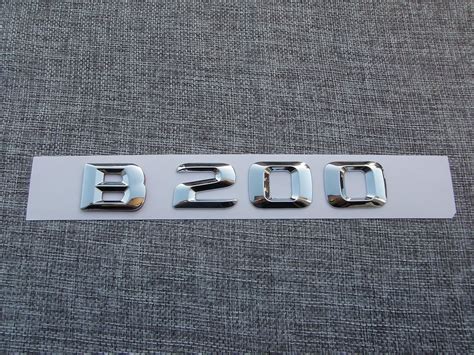 Amazon Chrome Shiny Silver B 200 Number Letters Trunk Car Rear