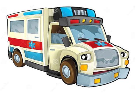 Cartoon Ambulance Caricature Stock Illustration Illustration Of