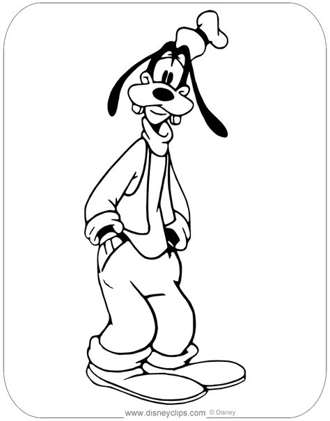 Goofy Coloring Pages Disneyclips Latest Hd Coloring Pages Printable