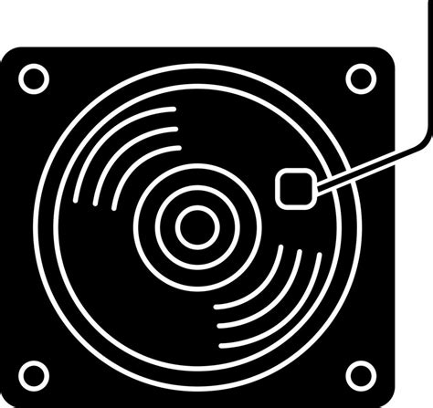 Glyph vinyl record icon in Black and White color. 24288437 Vector Art at Vecteezy