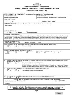 Environmental Assessment Form Templates PdfFiller