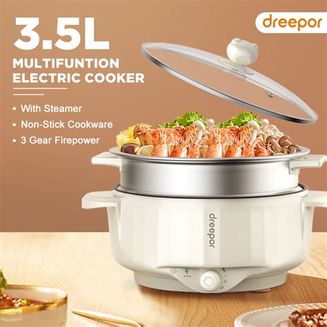 Dreepor Electric Cooker Multifunctional Rice Household Non Stick